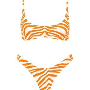 triangl orange zebra bikini